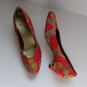 My-Tai Casuals red print heels-sz 9 1/2M